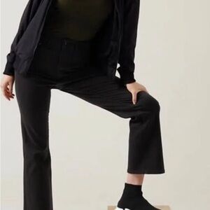 ATHLETA FLEX KICK FLARE BLACK JEANS NWT 14 Petite